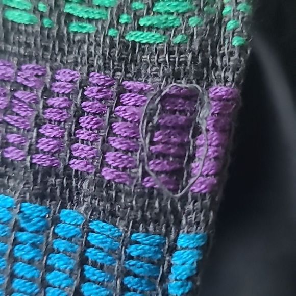 MULTICOLOR Black Multicolor V-Neck Textured Sleeveless Vest Pockets - Large - Picture 9 of 10